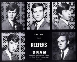 Jerry Doucette, as a member of the Reefers in 1966. His picture (bottom left corner)., Chilliwack / Doucette / Fosterchild on Dec 31, 1978 [449-small]