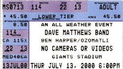 Dave Mathews Band  / Ben Harper & The Innocent Criminals / Ozomatli on Jul 13, 2000 [198-small]