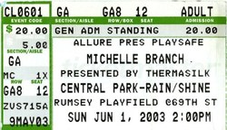 Michelle Branch on Jun 1, 2003 [728-small]