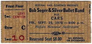 Bob Seger & The Silver Bullet Band / The Cars on Sep 15, 1978 [630-small]