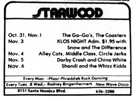 Alley Cats / Middle Class / Circle Jerks on Nov 4, 1981 [535-small]