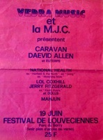 Caravan / Daevid Allen and Euterpe / National Health / Lol Coxhill / Jerry Fitzgerald / Mahjun on Jun 19, 1976 [445-small]