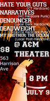 tags: Gig Poster - Hate Your Guts / Swamps / Narratives / Denouncer / My Brother: The Ocean / Deadweight (FL) on Jul 9, 2012 [602-small]