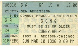 Gong / tribal hearts on Mar 10, 1996 [103-small]