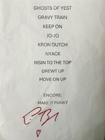 Lettuce set list (signed by Benny), Miner Auditorium at SF Jazz Center, San Francisco, CA, July 16, 2026, Lettuce on Jul 16, 2026 [201-small]