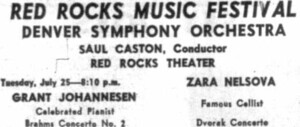 Denver Symphony Orchestra / Zara Nelsova / Grant Johannesen on Jul 25, 1961 [765-small]