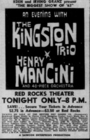 The Kingston Trio / The Henry Mancini Orchestra on Jun 28, 1963 [412-small]