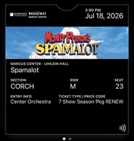 Monty Python's Spamalot on Jul 18, 2026 [621-small]