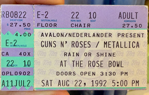 Guns N' Roses / Metallica on Aug 22, 1992 [782-small]