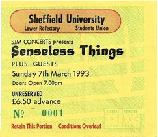 Senseless Things / Leatherface on Mar 7, 1993 [313-small]