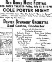 The Denver Symphony Orchestra / Katherine Bowman / Gloria Krieger / Truly Barr Nelson / Alvin Schwartz / Jean McCartney on Jul 13, 1951 [352-small]