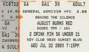 tags: August Burns Red, Enter Shikari, Blessthefall, Iwrestledabearonce, West Hollywood, California, United States, Ticket, Key Club - August Burns Red / Enter Shikari / Blessthefall / Iwrestledabearonce on Jul 22, 2009 [414-small]