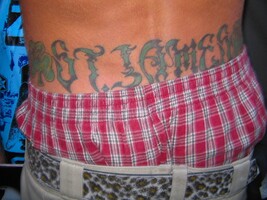 Nice tat!, tags: "Vans Warped Tour", Long Beach, California, United States, Crowd, California State University Long Beach - Vans Warped Tour on Jul 1, 2005 [974-small]