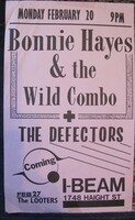 Bonnie Hayes and the Wild Combo / Defectors on Feb 20, 1984 [300-small]