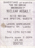 Nuclear Assault / Acid Reign / Re-Animator on Oct 13, 1988 [826-small]
