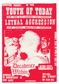 Youth Of Today / Decadence Within / Project - X / Mind Exit on Mar 19, 1989 [650-small]