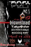 Blownload / Takeover / Sixteen Yards / Running Riot on Apr 19, 2008 [885-small]