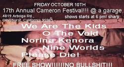 We Are The Kids / Norina Kenora / Nine Worlds / Please Die / O, The Void on Oct 10, 2008 [305-small]
