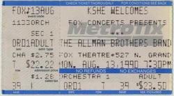 The Allman Brothers Band / George Thorogood & the Destroyers on Aug 13, 1990 [437-small]
