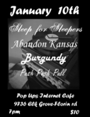Sleep for Sleepers / Burgundy / Push Push Pull / Abandon Kansas on Jan 10, 2010 [771-small]