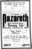 Nazareth / Donnie Iris on Feb 23, 1981 [336-small]