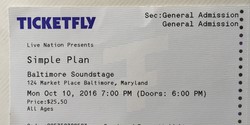 Simple Plan / Story Untold / Hit the Lights on Oct 10, 2016 [975-small]