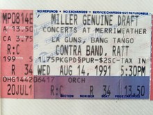 Contraband w/ Michael Schenker / Ratt / LA Guns / Bang Tango on Aug 14, 1991 [986-small]