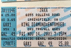 King Diamond / Entombed / Nocturne / Single bullet theory on Nov 14, 2003 [993-small]