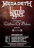 Lamb Of God / Children Of Bodom / Megadeth / Sylosis on Nov 15, 2015 [580-small]