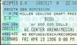 Bush / Goo Goo Dolls / No Doubt on Apr 19, 1996 [820-small]