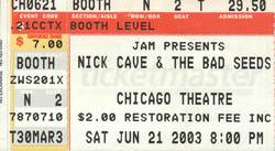 Nick Cave & The Bad Seeds on Jun 21, 2003 [907-small]