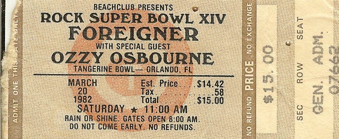Concert History of Tangerine Bowl Orlando, Florida, United States