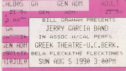 Jerry Garcia Band / Bela Fleck & The Flecktones on Aug 5, 1990 [627-small]