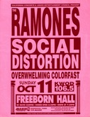 Pegboy / Ramones / Social Distortion / Overwhelming Colorfast on Oct 11, 1992 [139-small]