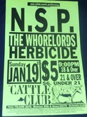 N.S.P. / The Whorelords / Herbicide on Jan 19, 1992 [770-small]