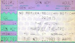 Primus / The Melvins on Nov 2, 1993 [574-small]