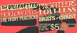 The Villenettes / Profiteers / Hollow Eyes / The Ivory Peacocks / Loveless / Briefs and Christ on May 10, 2014 [950-small]