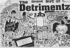 The Detrimentz / No Destination / S.I.K. / Presto on Sep 29, 1990 [944-small]