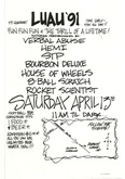 Verbal Abuse / Hemi / STP / Bourbon Deluxe / House of Wheels / 8 Ball Scratch / Rocket Scientist on Apr 13, 1991 [334-small]