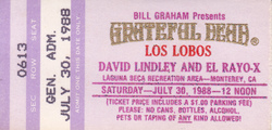 Grateful Dead / Los Lobos / David Lindley and EL RAYO EX on Jul 30, 1988 [491-small]