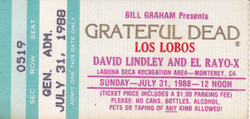 Grateful Dead / Los Lobos / David Lindley and EL RAYO EX on Jul 31, 1988 [507-small]