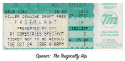 The Tragically Hip / Jimmy Page & Robert Plant on Oct 24, 1995 [958-small]