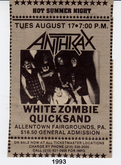 Anthrax / White Zombie / Quicksand on Aug 17, 1993 [267-small]