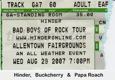 Hinder / Papa Roach / Buck cherry on Aug 29, 2007 [156-small]