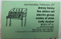 Aislers Set / Mates of State / Dressy Bessy / Electro Group / Kelly Slusher on Feb 23, 2000 [546-small]