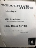 Beatrice Nine / Truman's Water / Electrolux on Mar 14, 1996 [551-small]