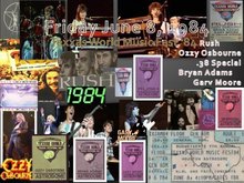 Rush / Ozzy Osbourne  / .38 Special / Bryan Adams / Gary Moore on Jun 8, 1984 [925-small]