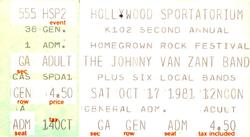 The Johnny Van Zant Band on Oct 17, 1981 [536-small]