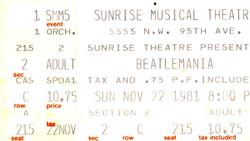 Beatlemania on Nov 22, 1981 [557-small]