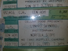 Lynryd Skynryd / Bad Company / Brother Cane on Oct 16, 1993 [947-small]